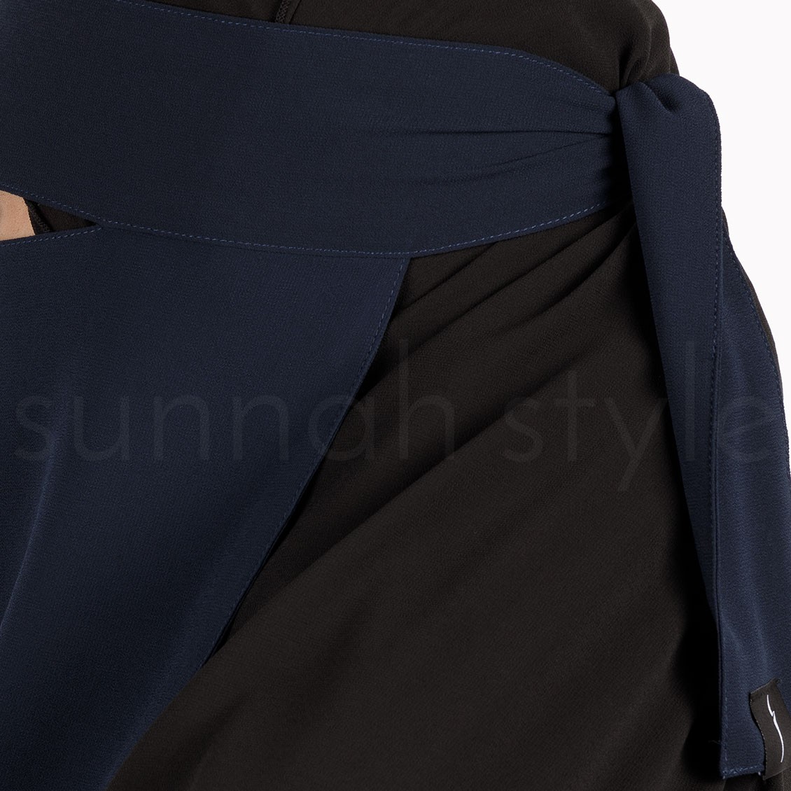 Sunnah Style Pebble One Layer Niqab Navy Blue